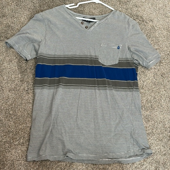 Volcom Striped V-neck tee - Picture 1 of 3